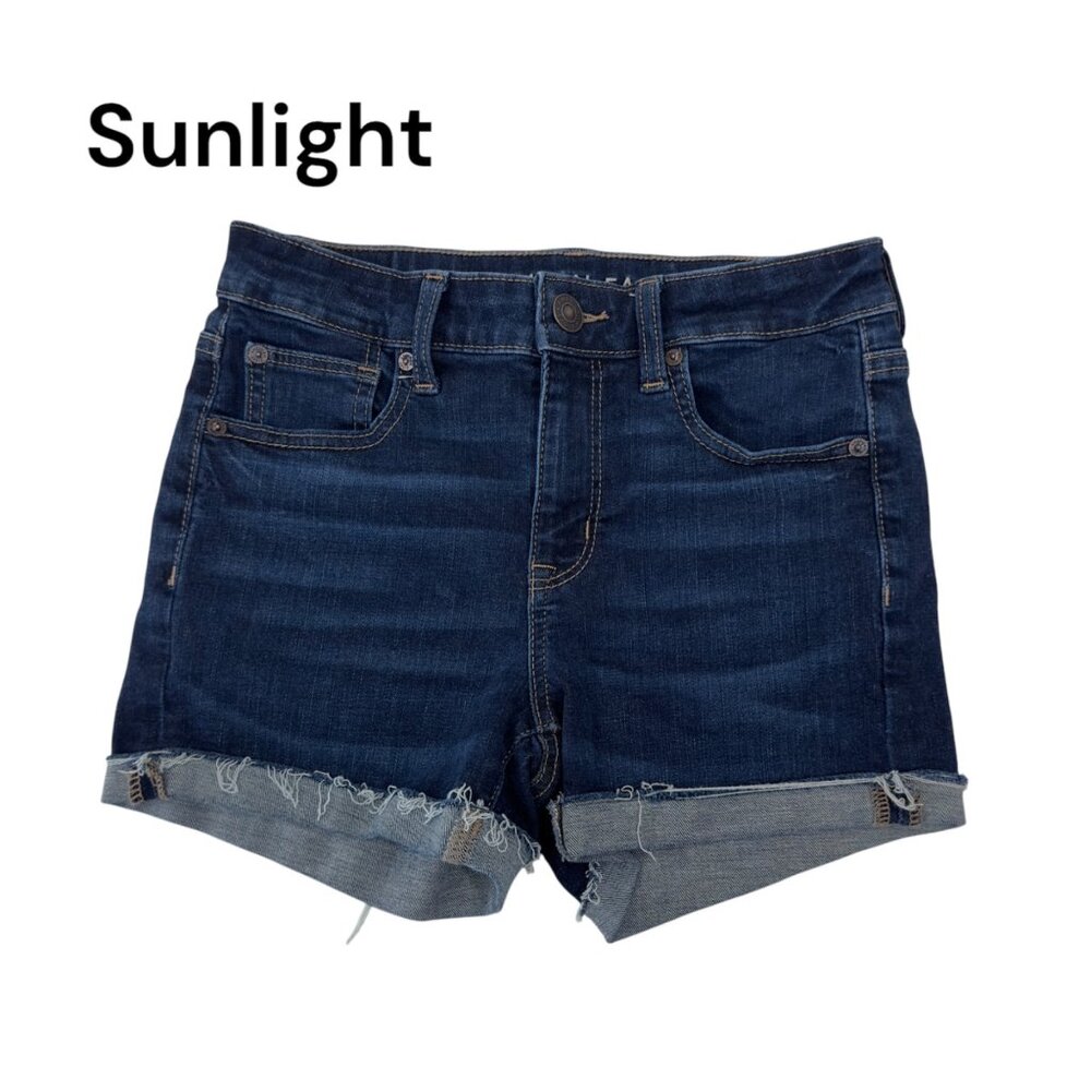 American Eagle Women's Denim Shorts - Dark Blue